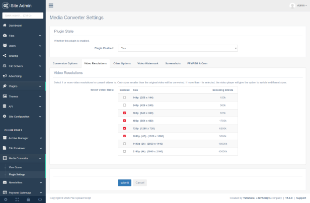 Settings Resolutions